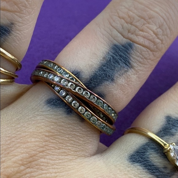 💛 Elegant Copper Triple Band Ring - Picture 1 of 5